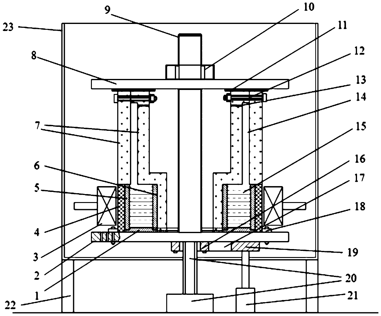 In-situ centrifugal casting device and centrifugal casting method for thin-wall alloy castings with circular ring sections