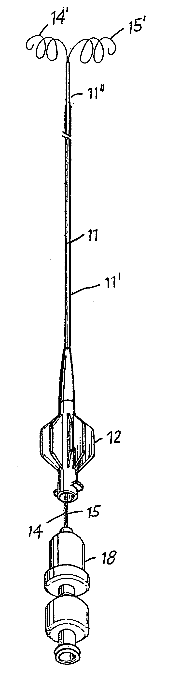 Instrument with at least two active radio-frequency wires for treatment of tumours