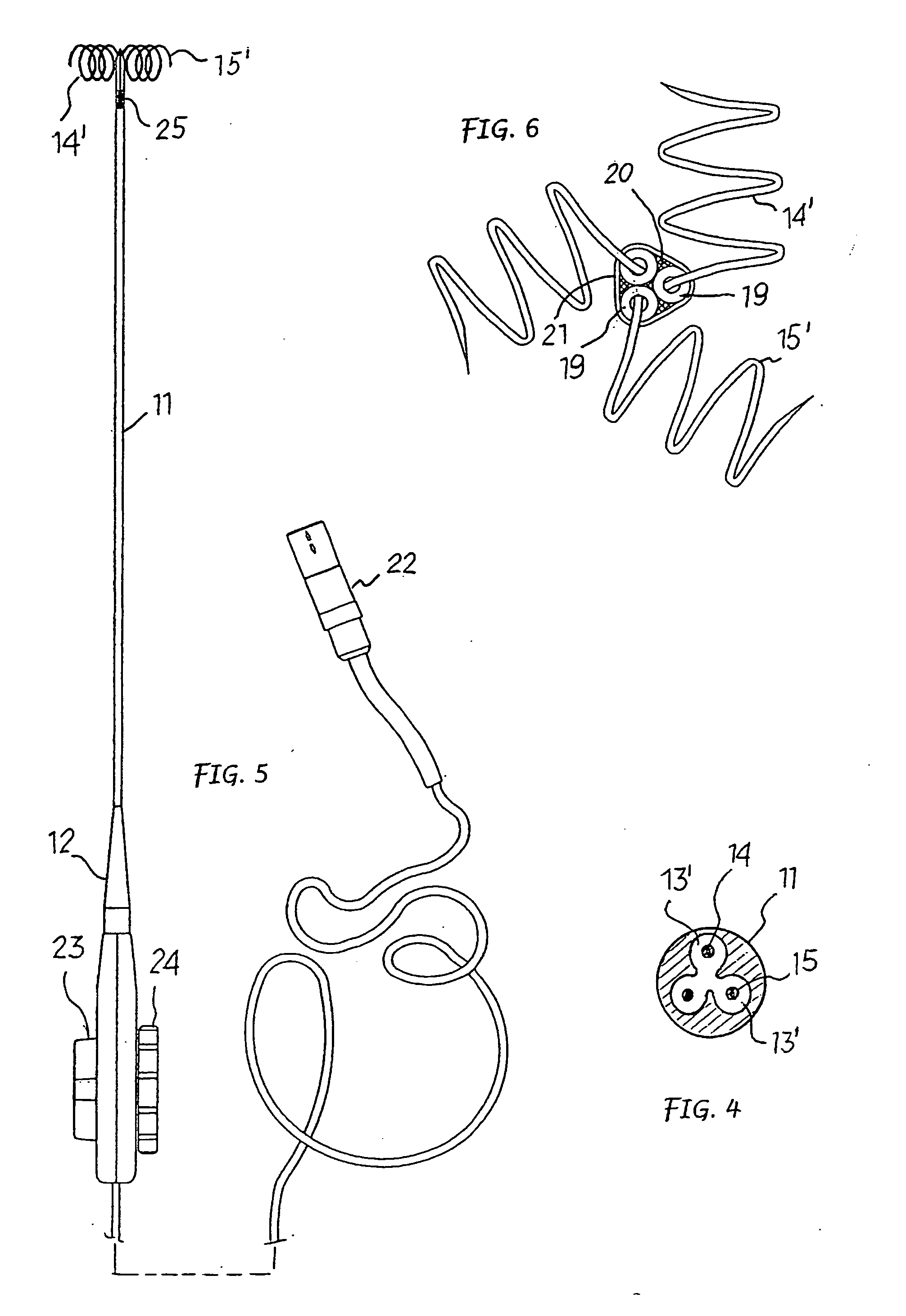 Instrument with at least two active radio-frequency wires for treatment of tumours