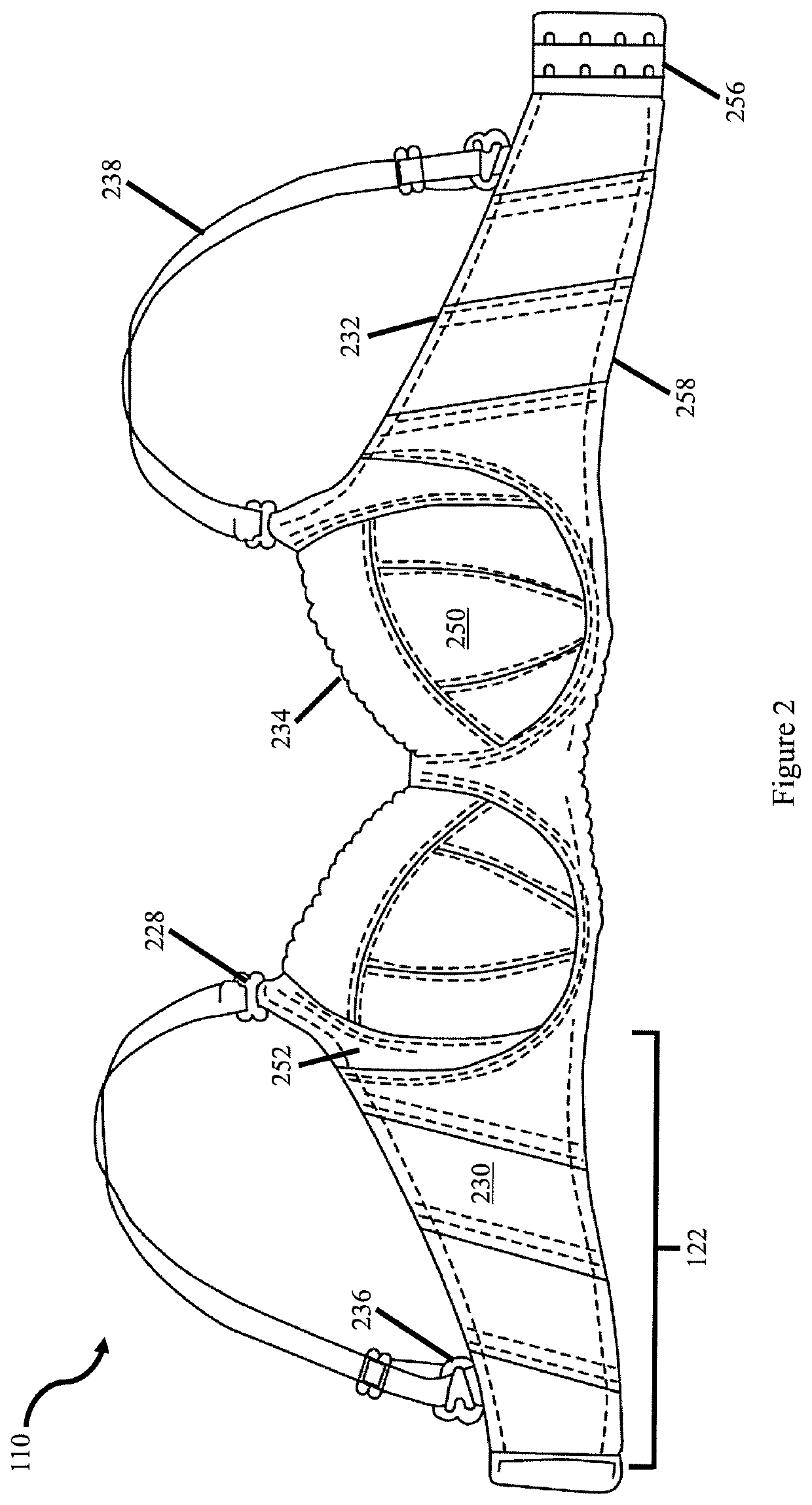 Brassiere having scooped back band