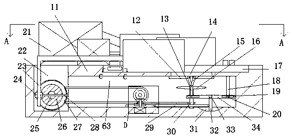 Screw thread rolling machine easy to clean