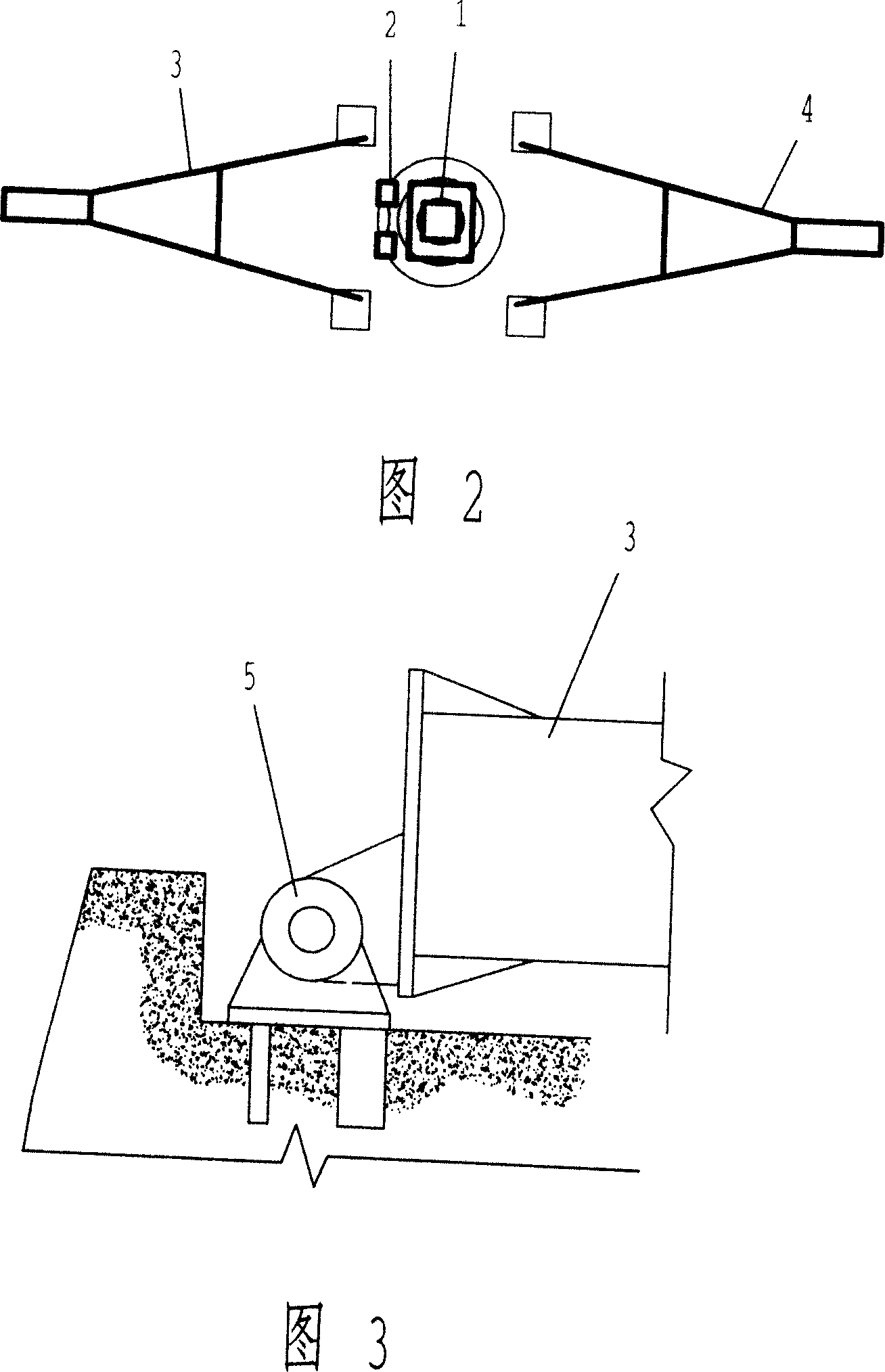 Method for setting up large box type steel structure permanent headframe during well drilling period