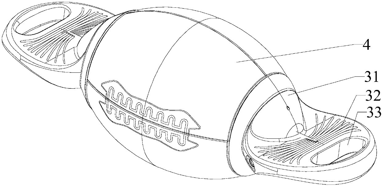 Rugby-shaped wheelbarrow