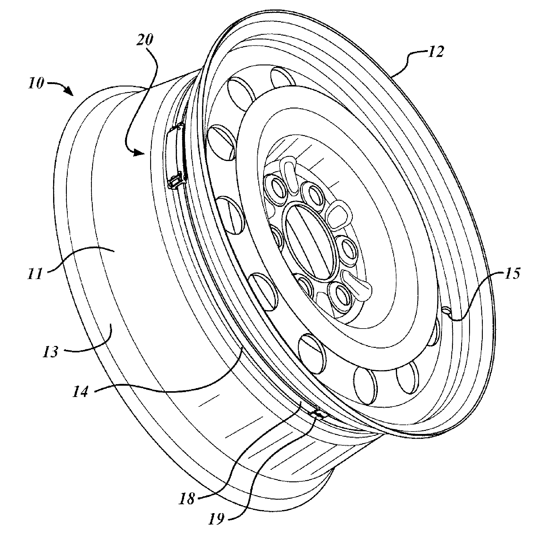 Tpms sensor assembly and method therefore