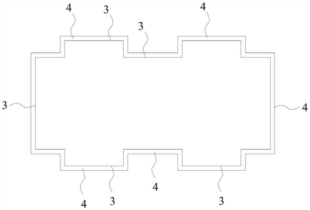 A water-cutting component and its construction method