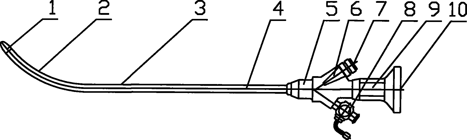 Male urethra dilator with endoscope