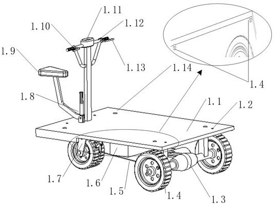 Manual and electric dual-mode dual-purpose carrying vehicle