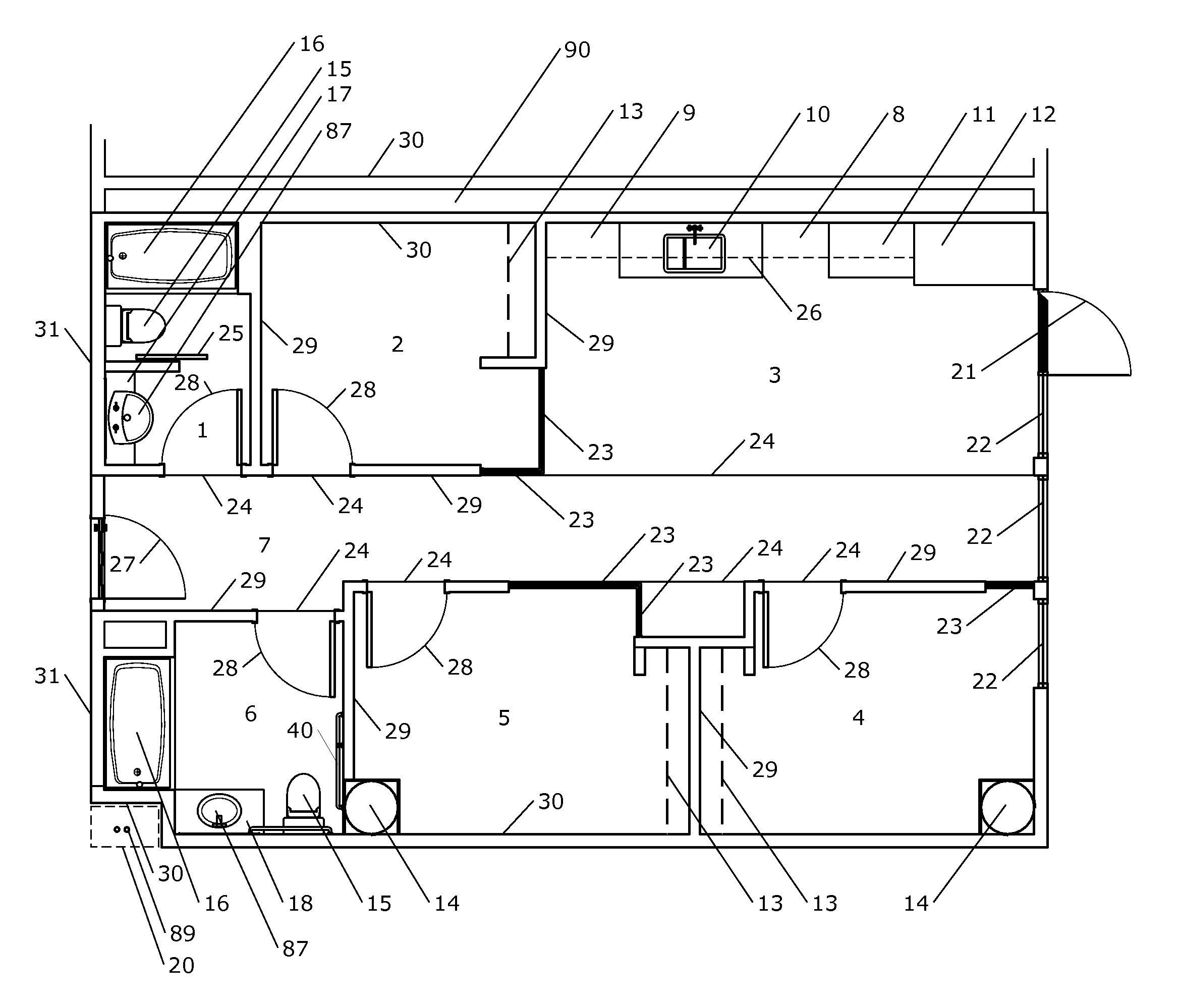 Non-Bearing Modular Construction System