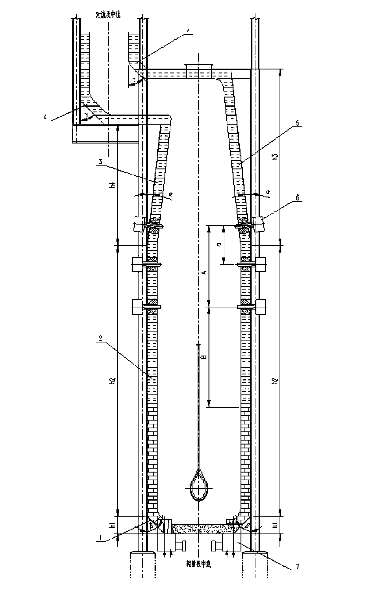 Structure of furnace body of cracking furnace