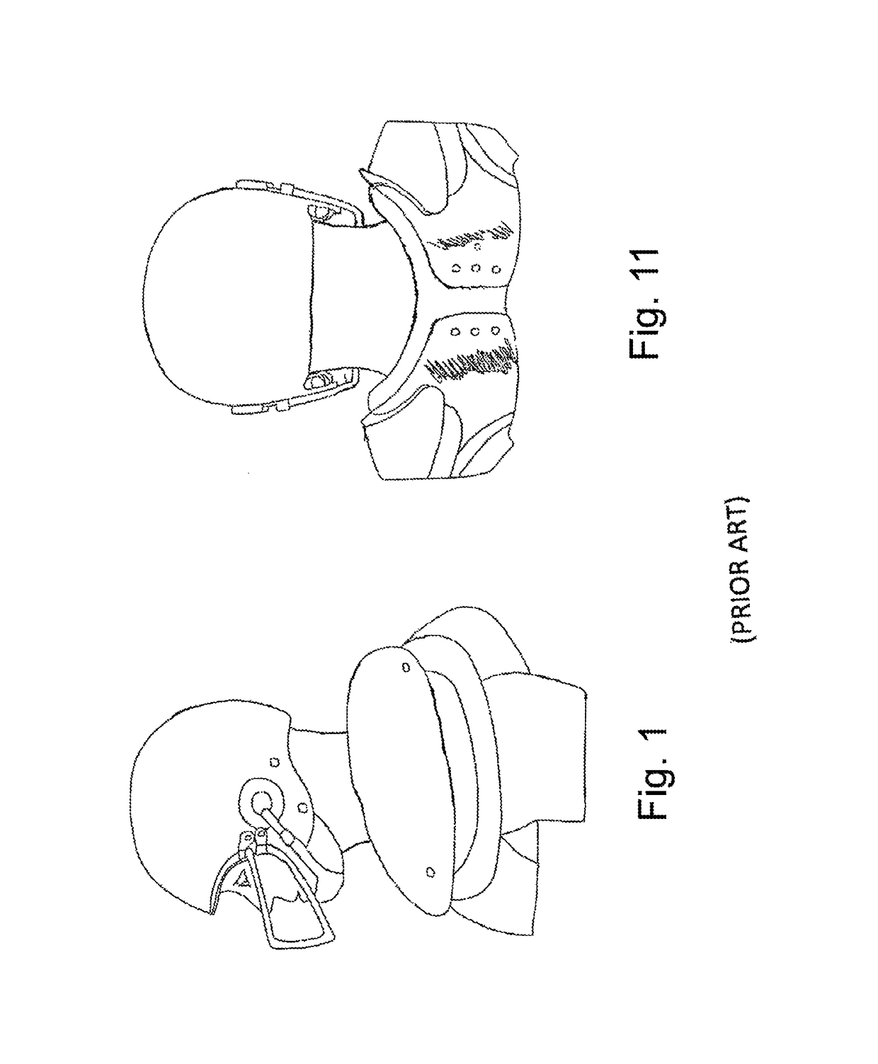 Helmet extension connected to shoulder pad to prevent brain and spine injuries