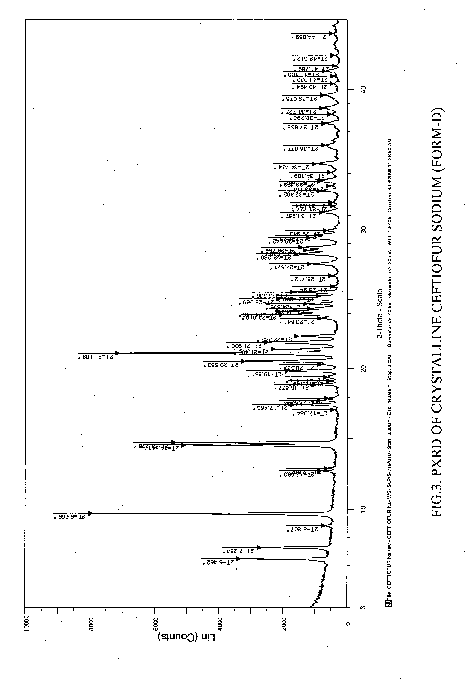 Crystalline sodium salt of cephalosporin antibiotic