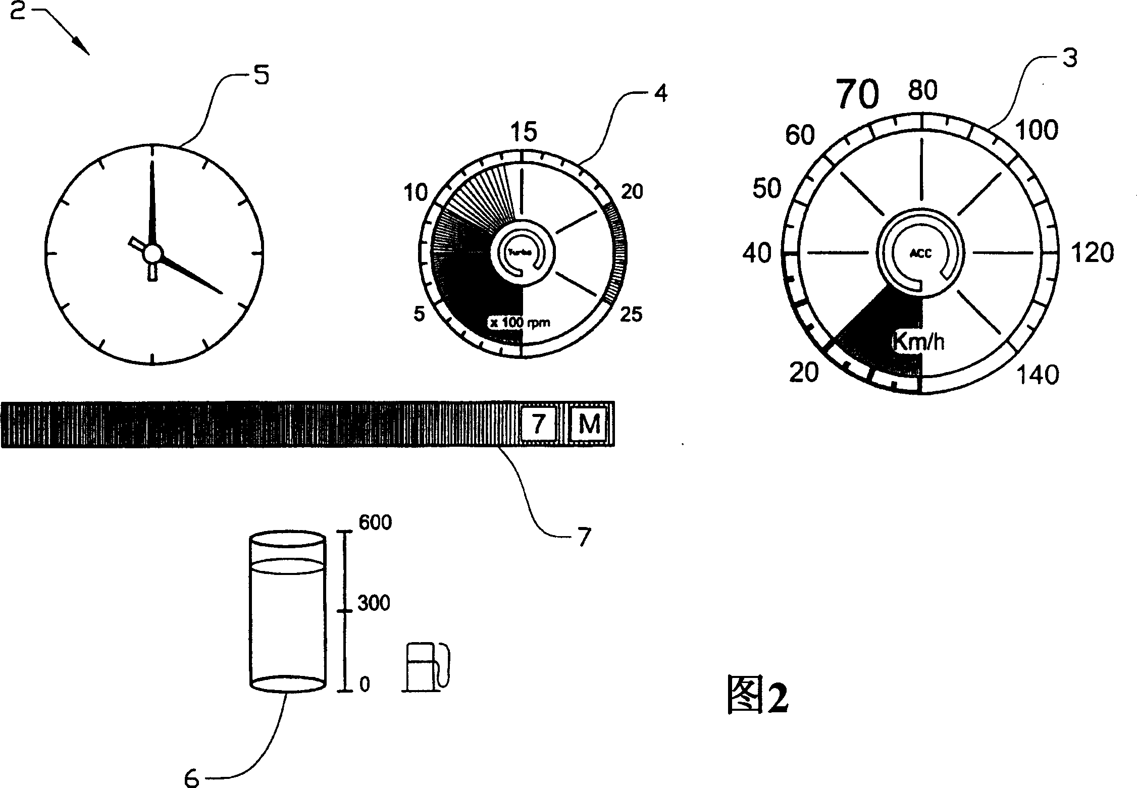 Device for indicating an operational state of a vehicle