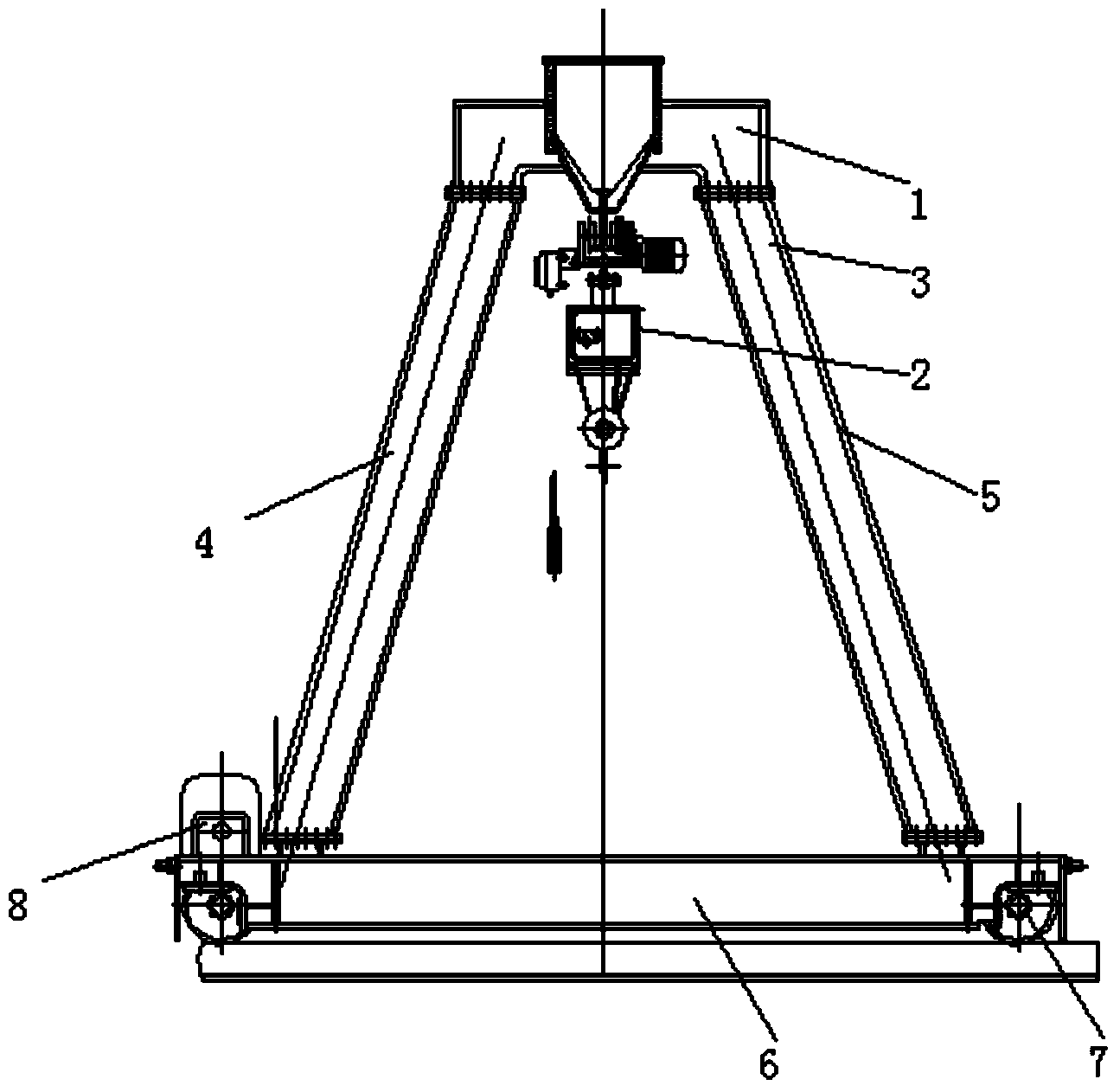 Single beam portal crane