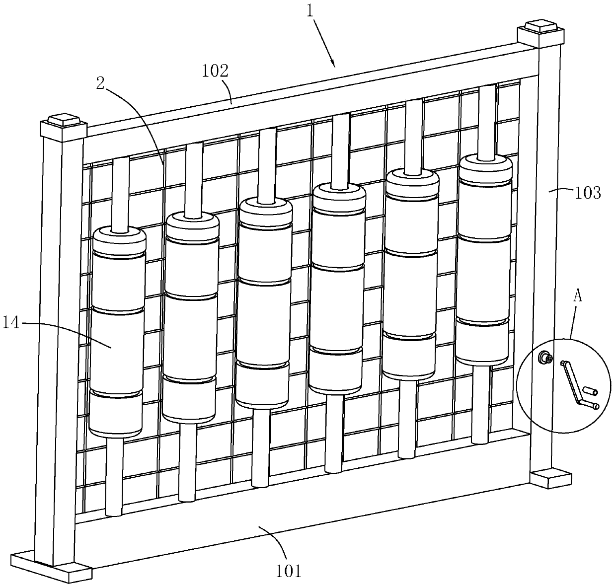 Foundation pit protection fence for house building construction