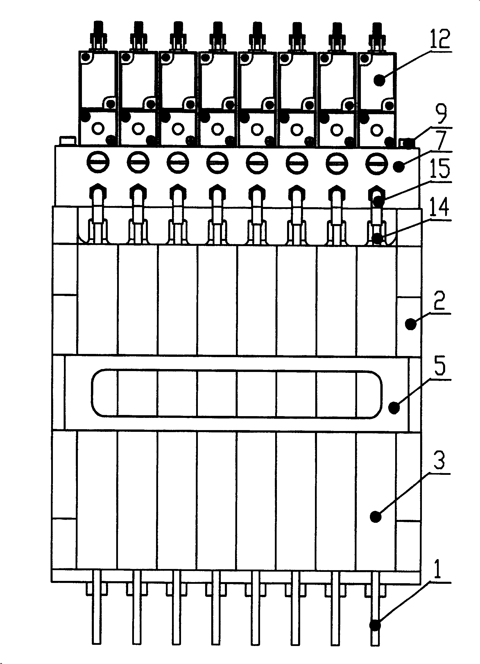 Micro modular pasting header for high speed fully automatic chip machine