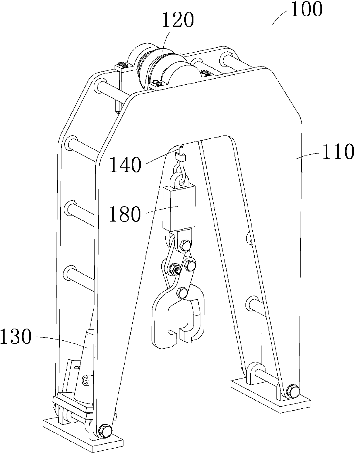 Lifting force measuring device and equipment and method for measuring actual locking rail temperature of jointless track