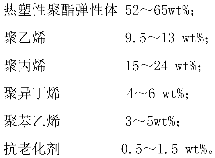 PP plastic shell adhesive for storage battery and preparation method thereof