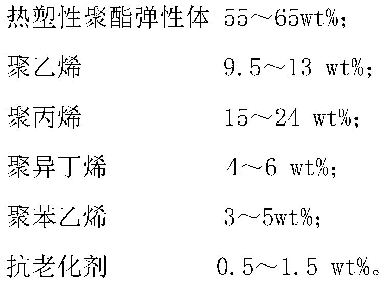 PP plastic shell adhesive for storage battery and preparation method thereof