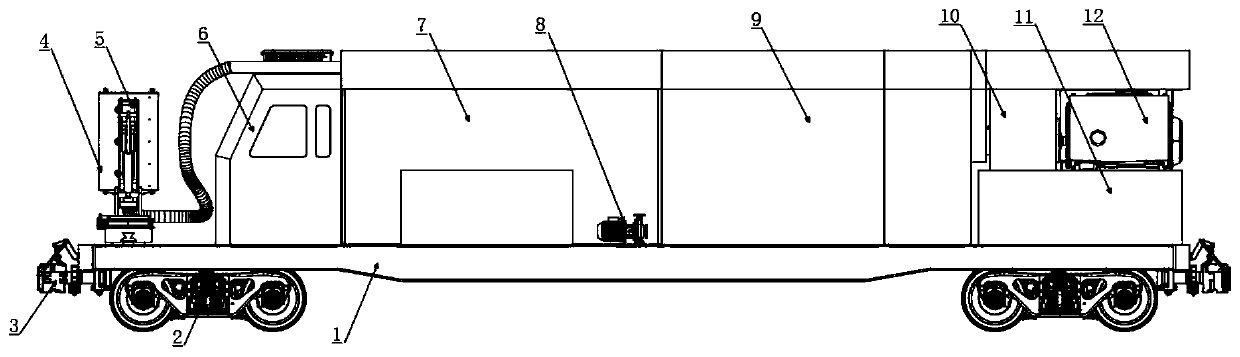 Subway tunnel wall cleaning operation vehicle and cleaning operation method