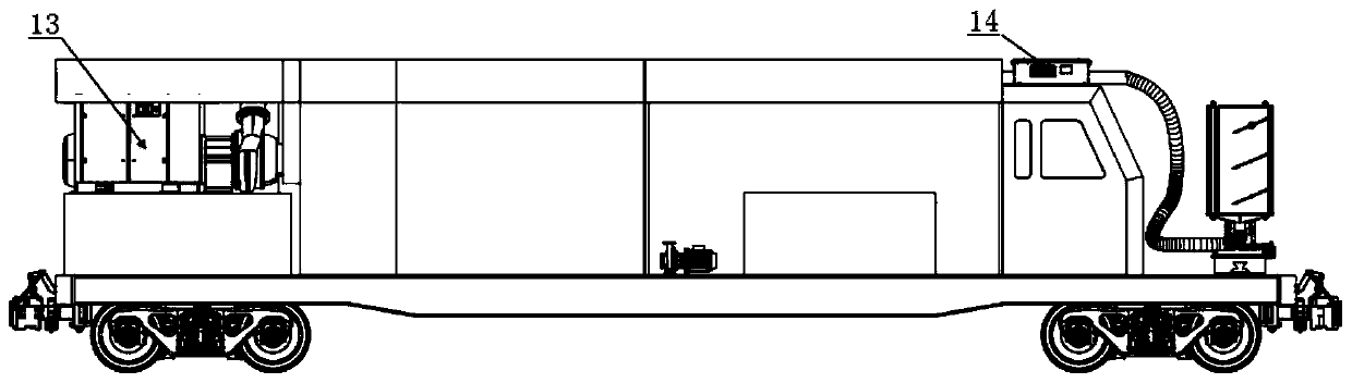 Subway tunnel wall cleaning operation vehicle and cleaning operation method