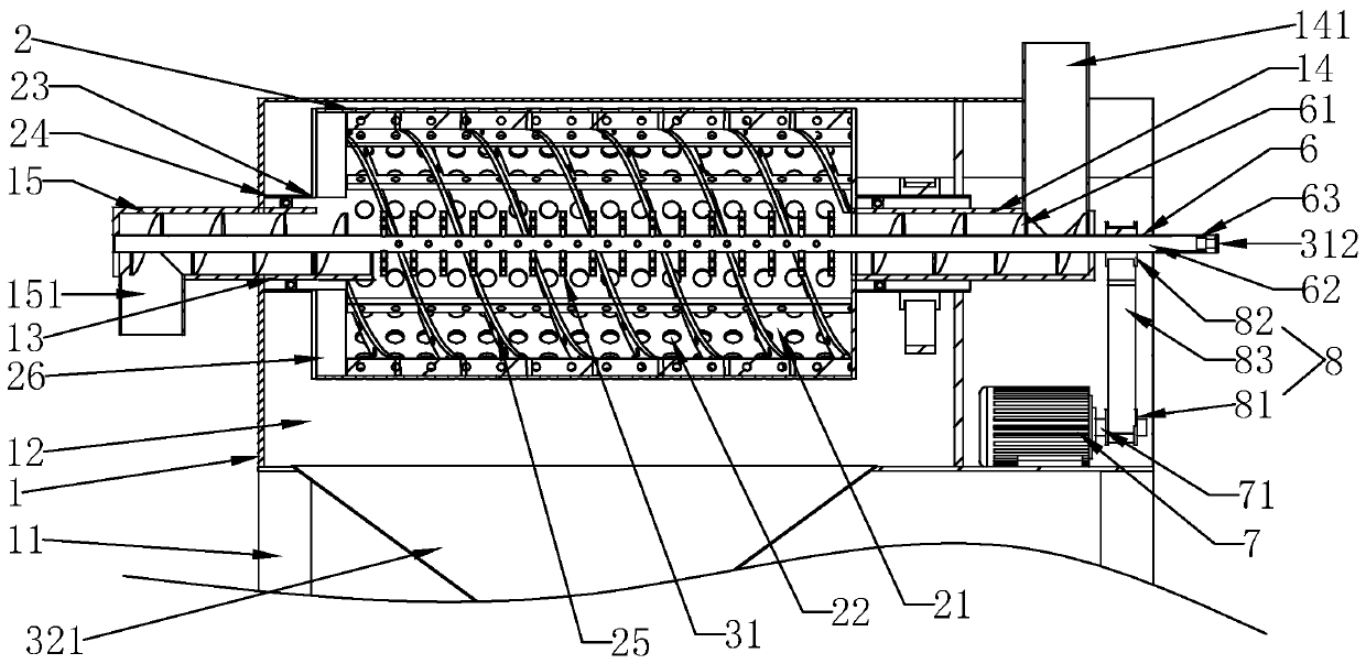 A wind washing and dust removing machine