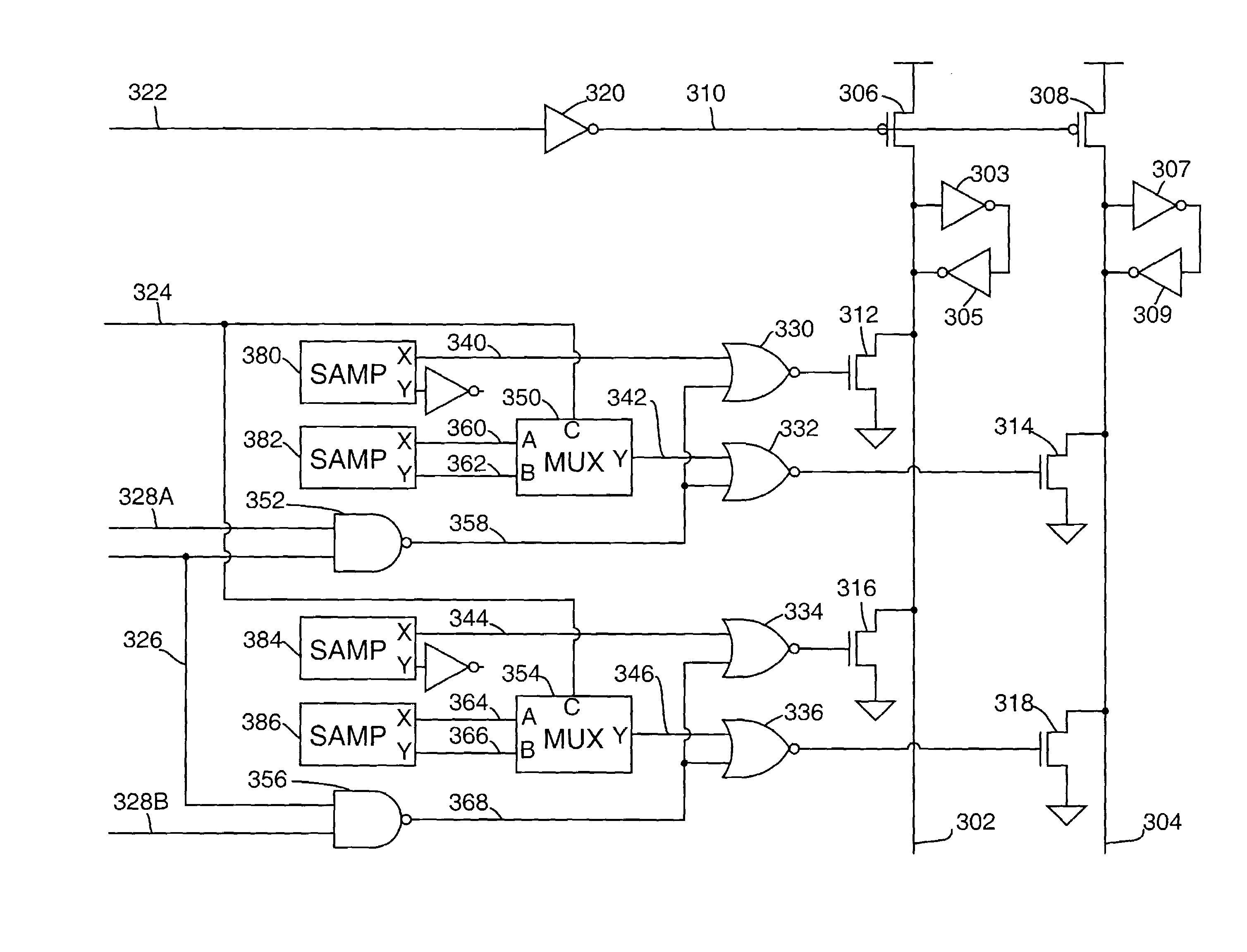 Memory data path circuit