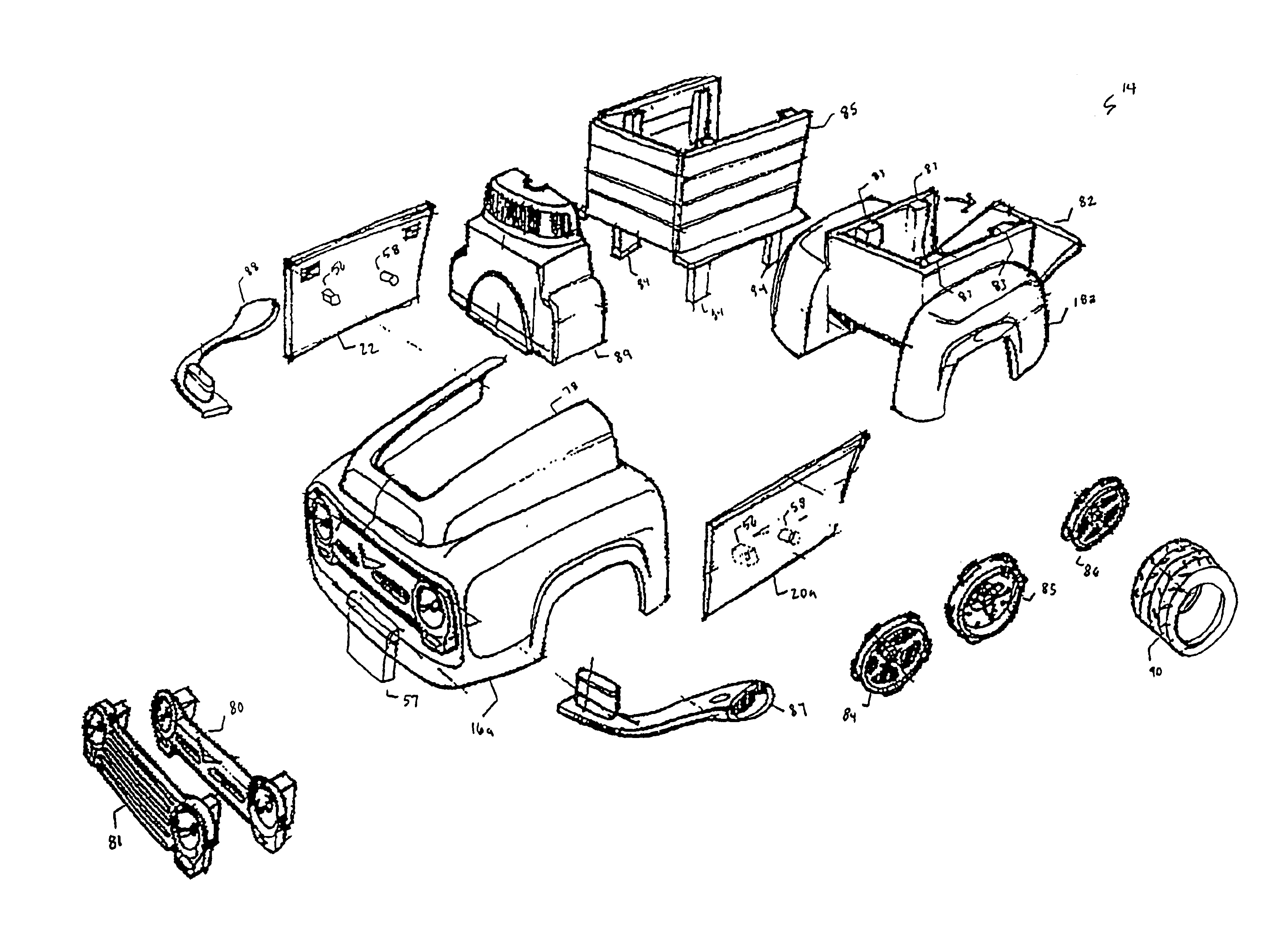 Toy vehicles having interchangeable body styles