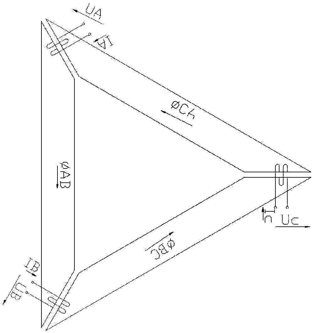 Three-dimensional laminated iron core yoke column equal-flux-density structure and method