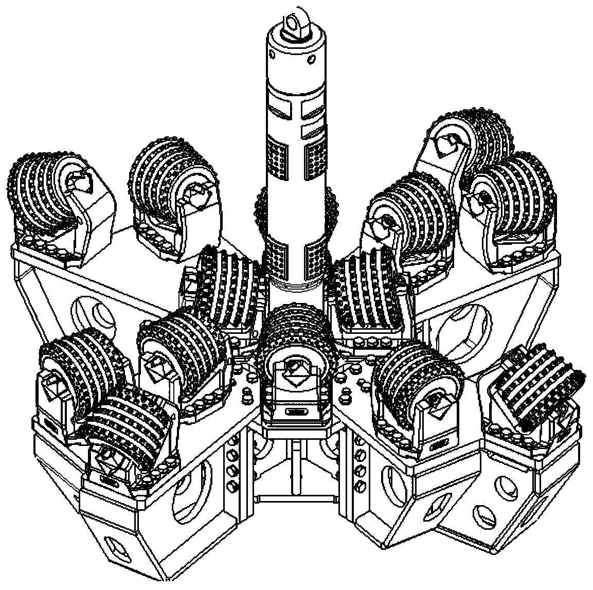 Compound reaming cutter head and control method thereof