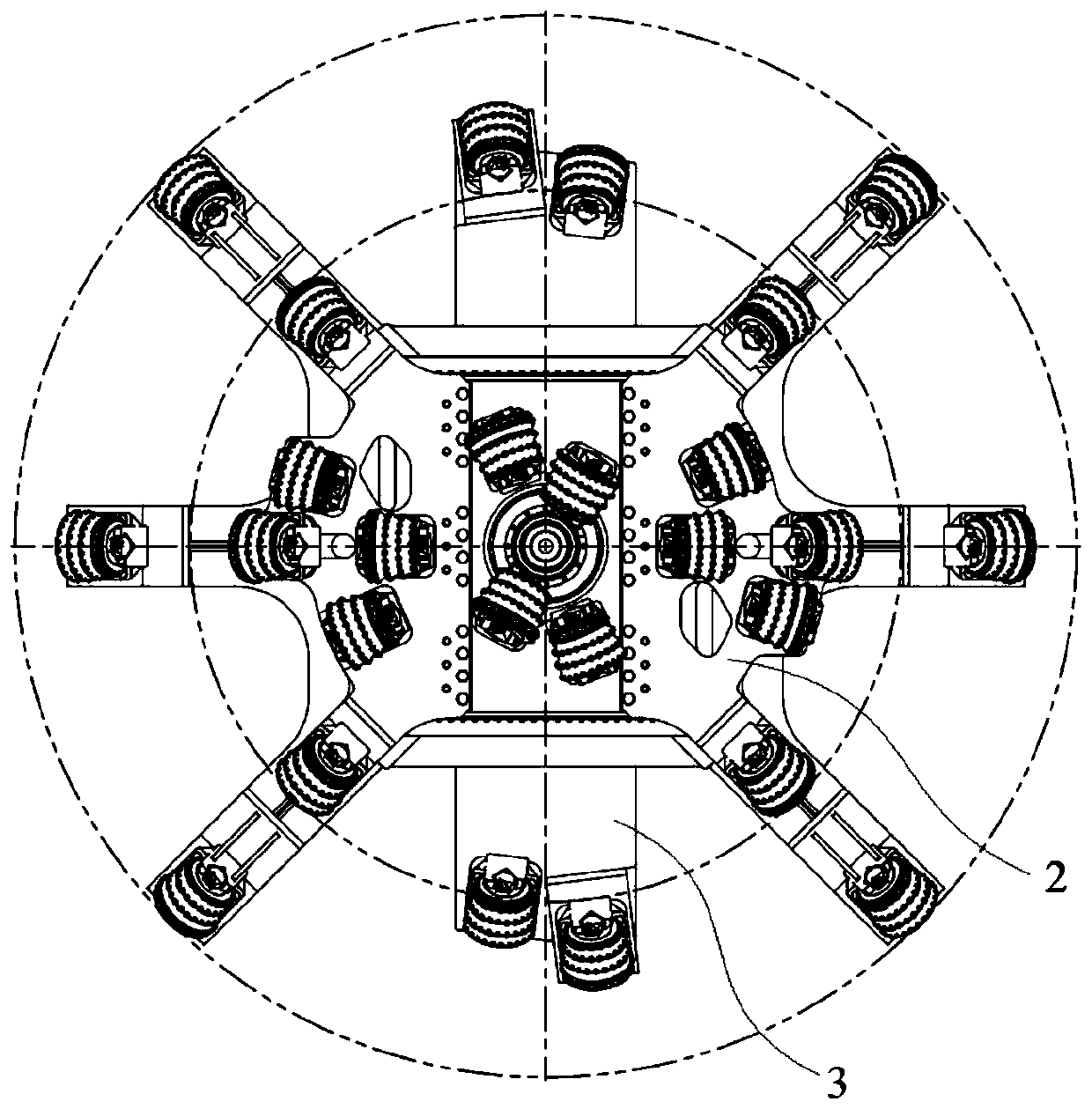 Compound reaming cutter head and control method thereof