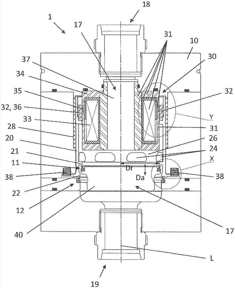 Valve for controlling a fluid flow