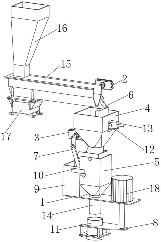 Automatic weighing device for granular dangerous goods in civil explosive industry