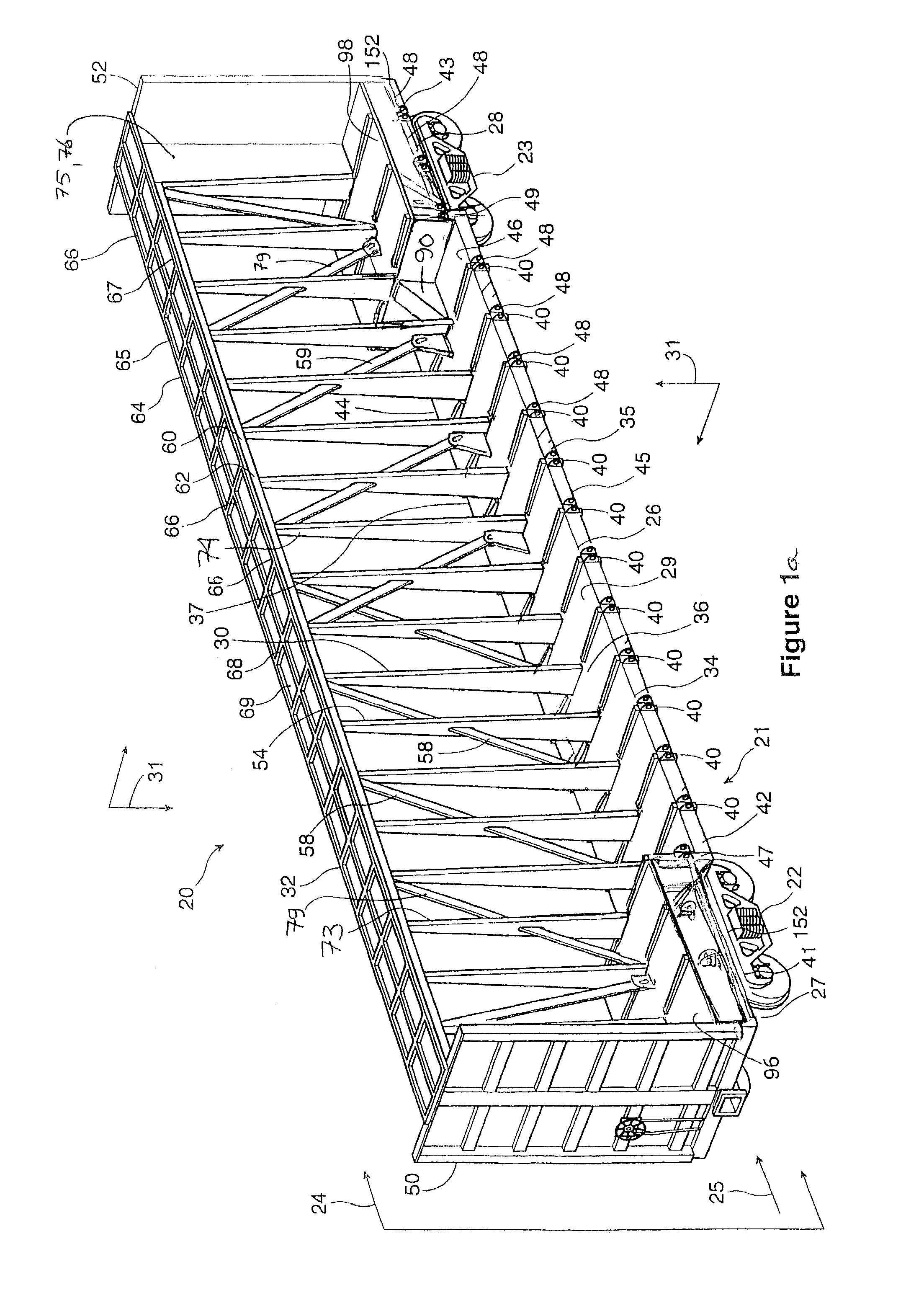 Dropped deck center beam rail road car with shallow center sill