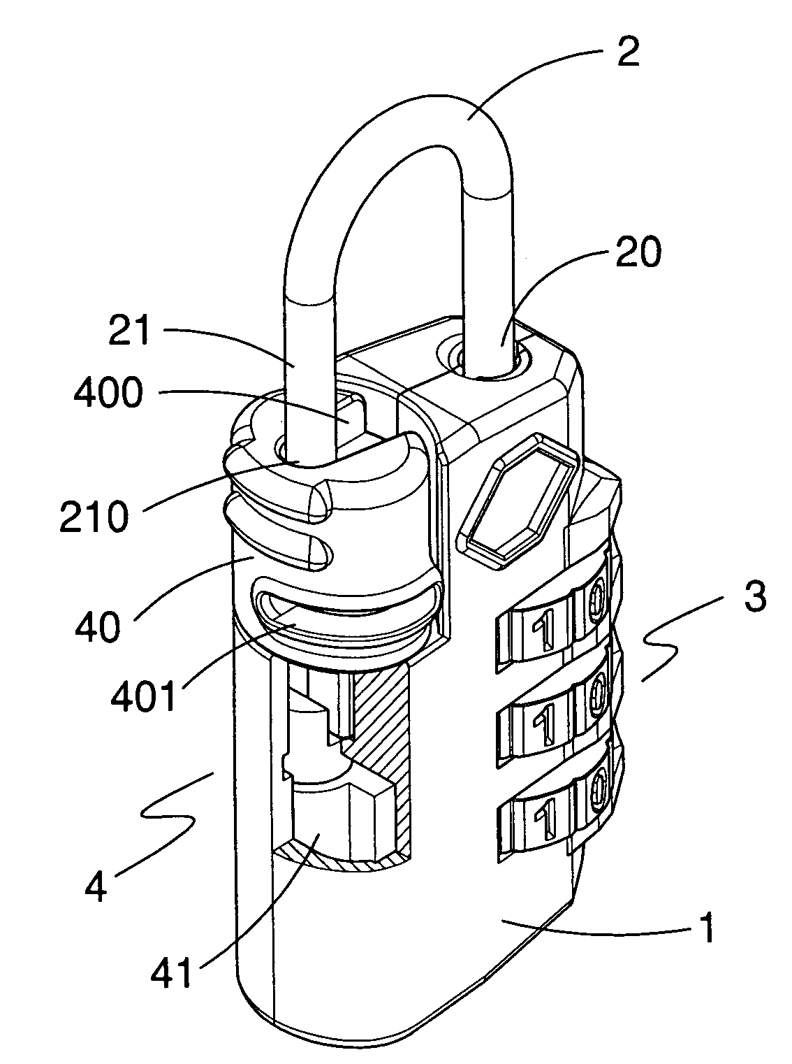 Padlock having an identification function