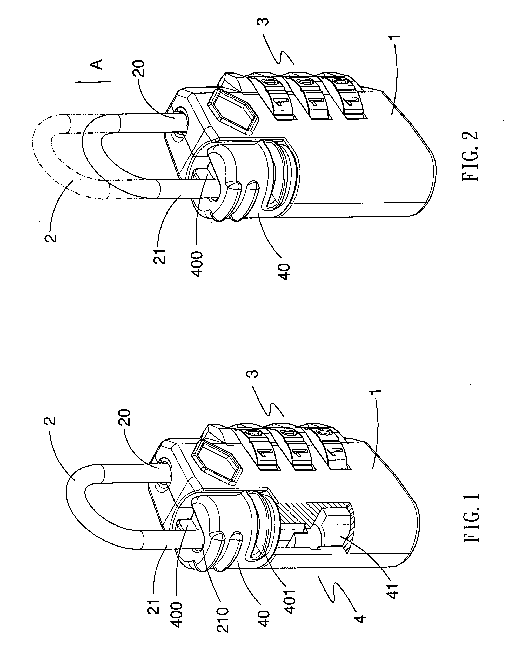 Padlock having an identification function