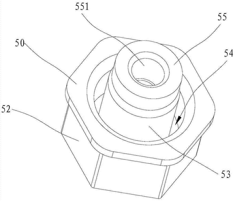 The installation structure of Rubik's cube center block