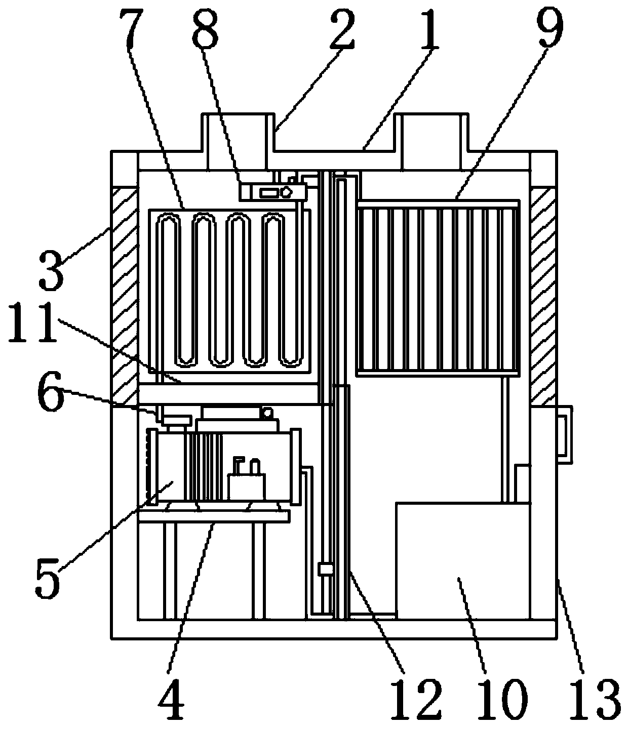 Refrigeration equipment facilitating pipe row cooling