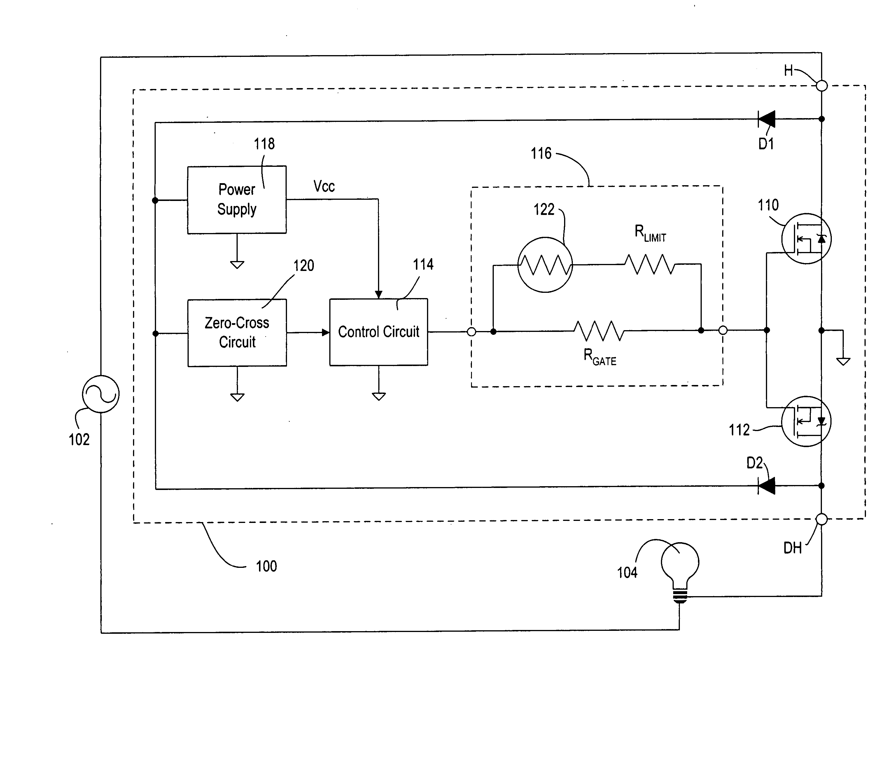 Load control device having a variable drive circuit