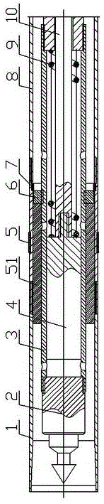 Natural gas hydrate hole-bottom refrigerating liquid moving rope coring drill tool and coring method