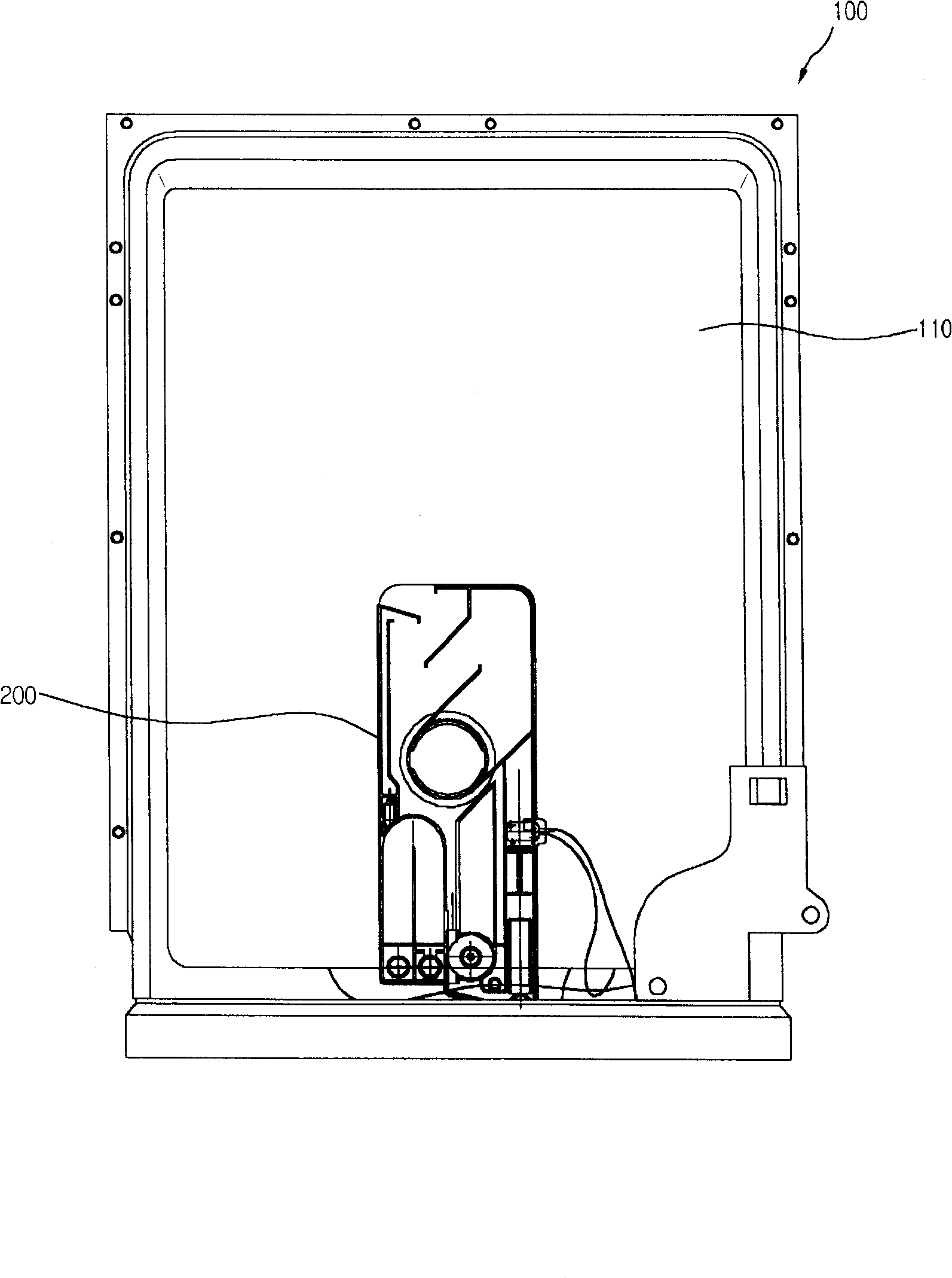 Air brake of bowl washer