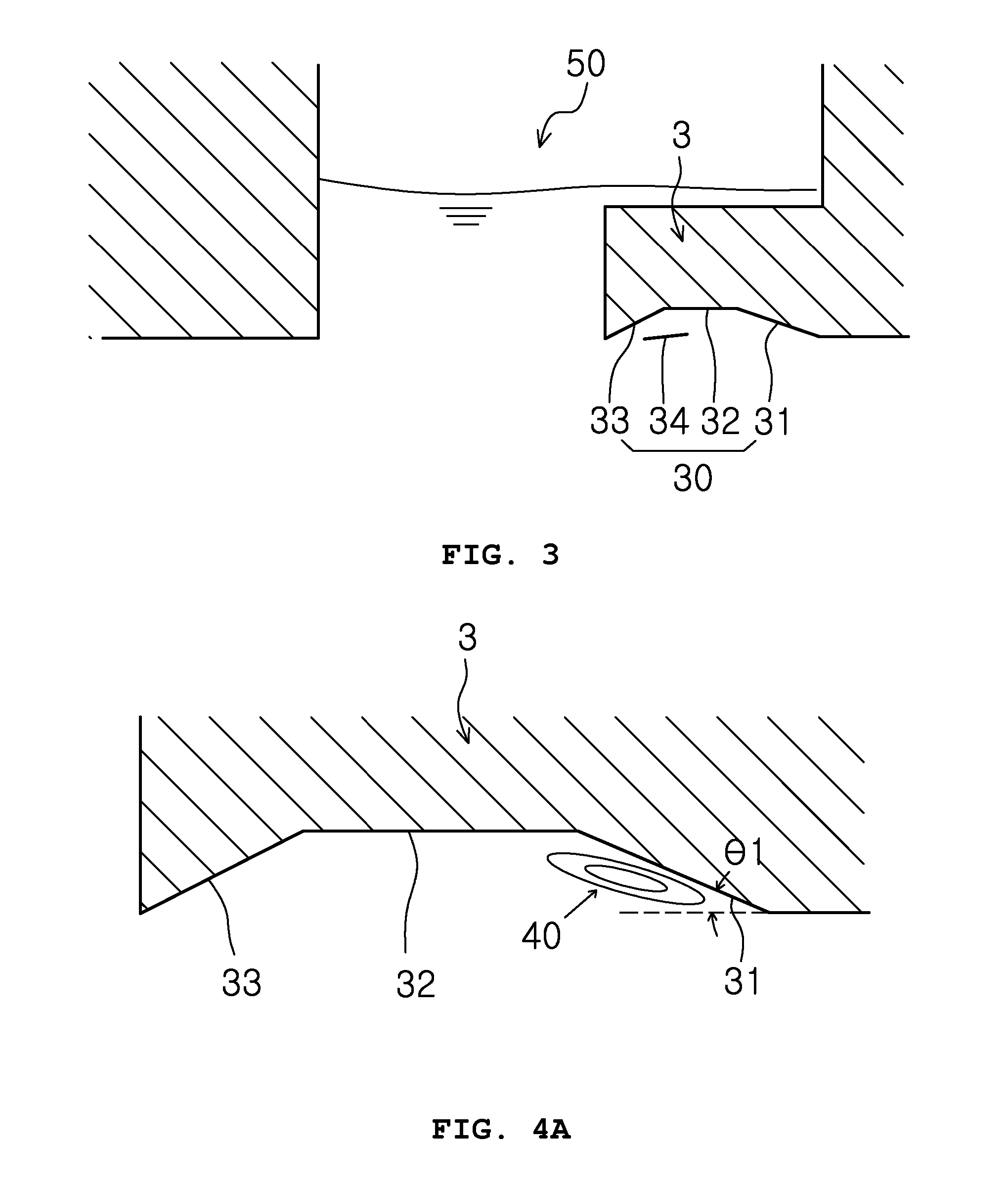 Drillship having vortex suppresion block with recessed flow stabilizing section in moon pool