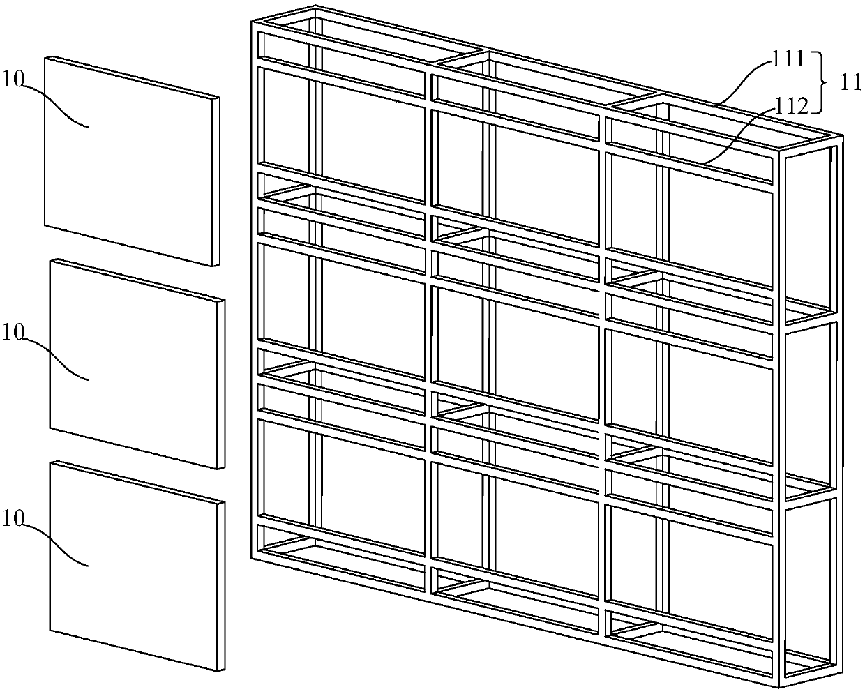 Splicing adjusting module and display screen comprising same