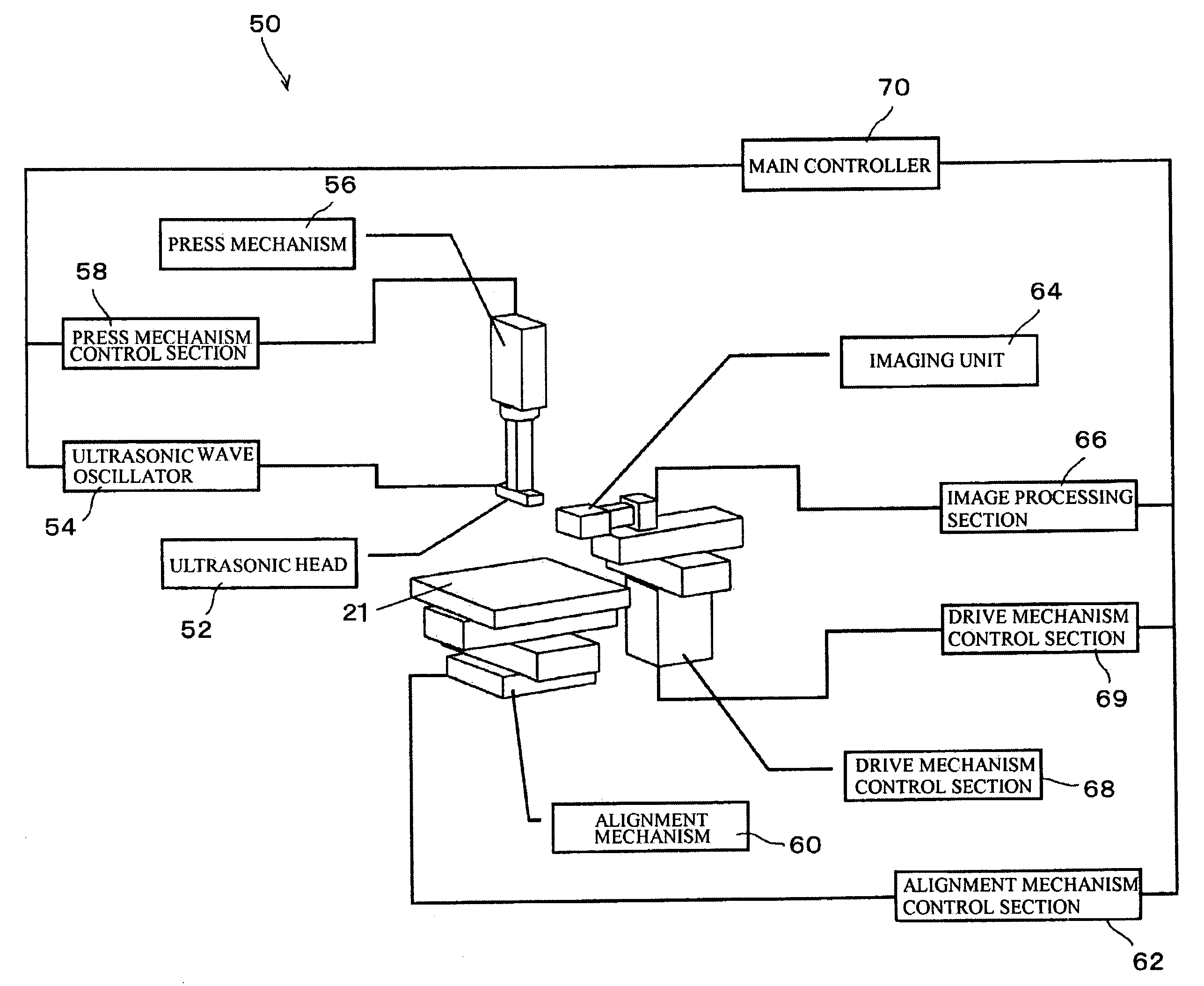 Method of ultrasonic-mounting electronic component and ultrasonic mounting machine