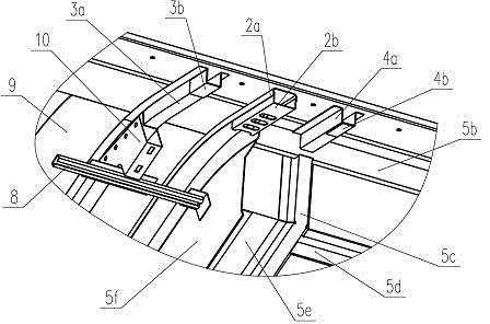 A roof structure of a subway vehicle without side beams