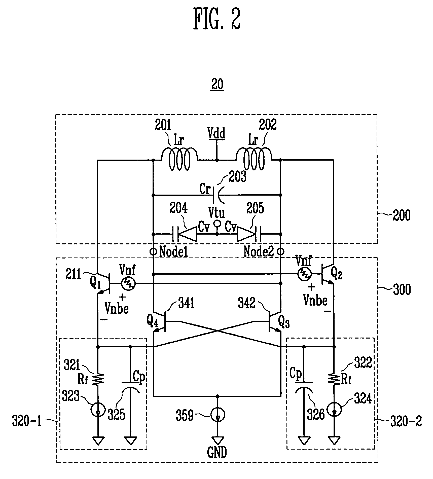 Low phase noise differential LC tank VCO with current negative feedback