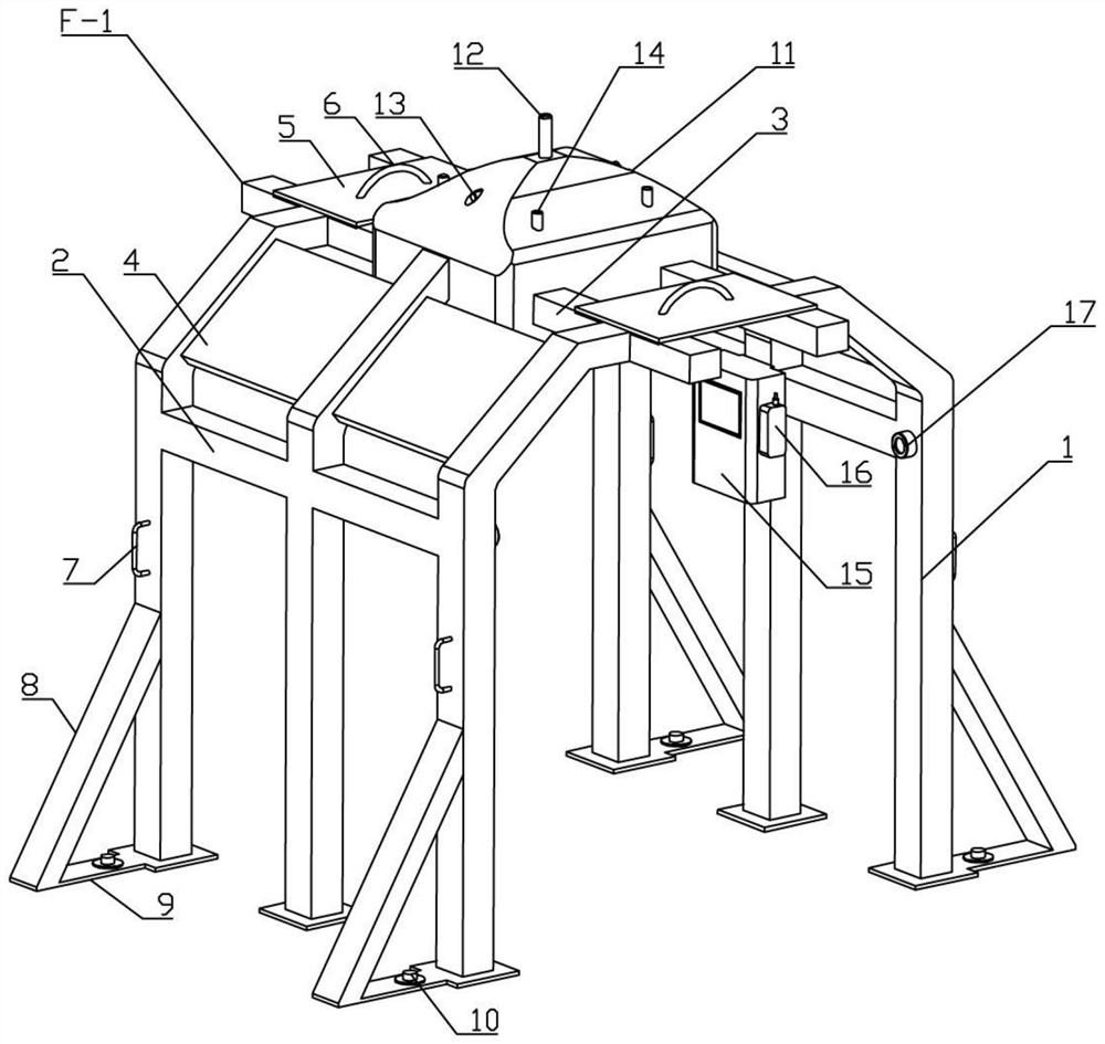 Protective dismounting protection device for steel net rack