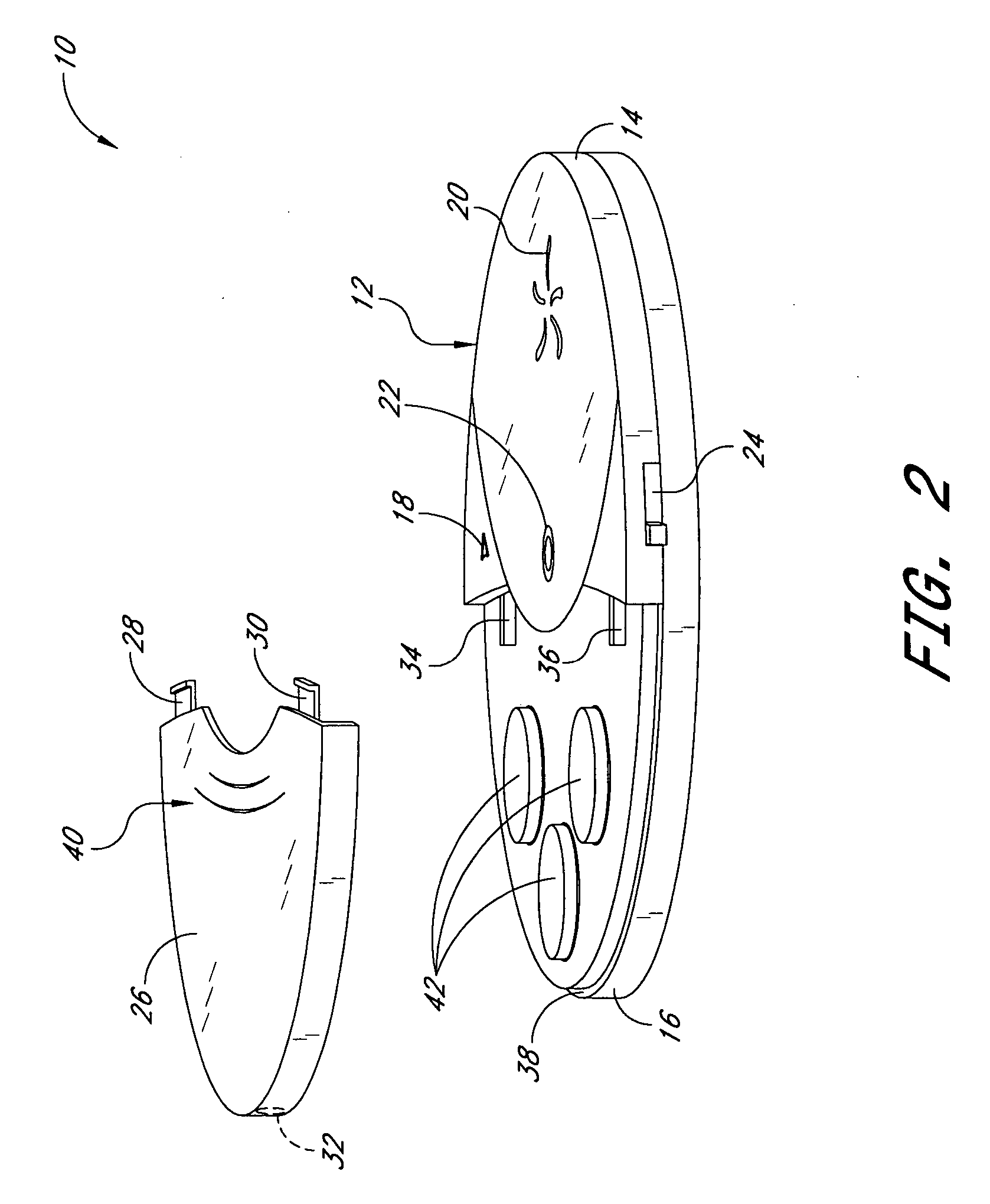 Alarm system with thin profile