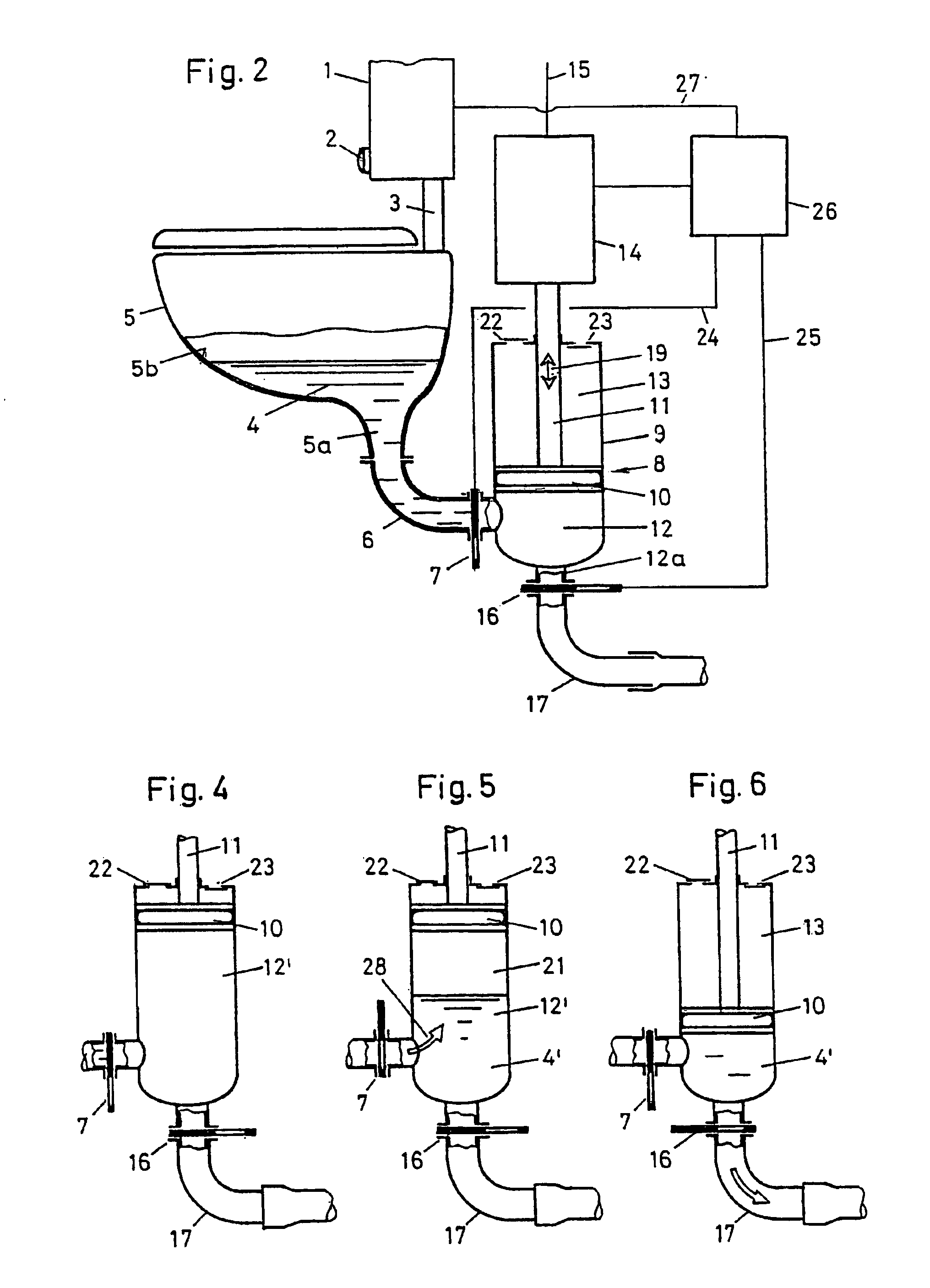 Toilet system with a toilet pan