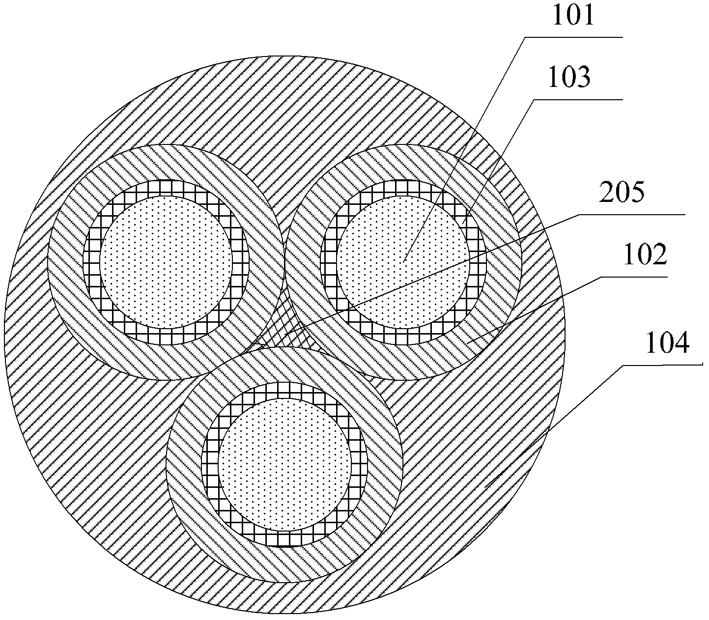 Wind energy cable and production method thereof