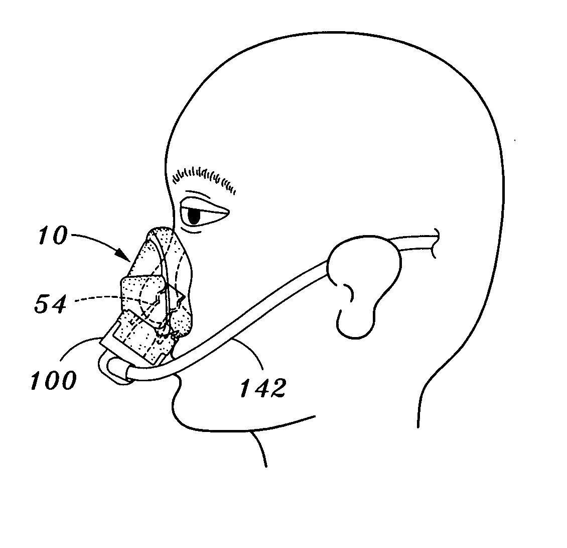 Integrated mask and prongs for nasal CPAP